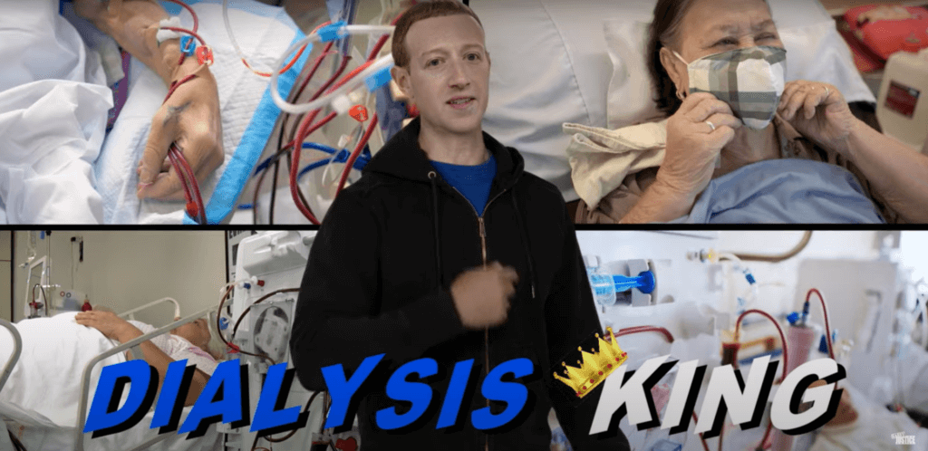 Mark Zuckerberg is the Dialysis King in Sassy Justice