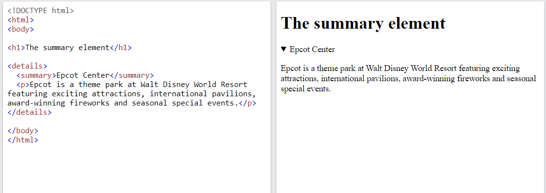 The <details> and <summary> elements are some of the least used HTML elements that are both semantic and presentational